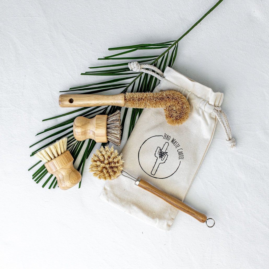 Zero Waste Kitchen Kit - Wooden Dish Brushes (4-Pack)